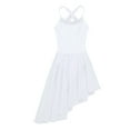 thumbnail image 3 of YEAHDOR Girls Spaghetti Chiffon Ballet Dance Dress Gymnastics Leotard Overlay Lyrical Ballerina Costume White-A 3XL, 3 of 7