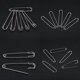 thumbnail image 2 of Lot de 50 épingles de sûreté en fer pour la fabrication de bijoux, accessoires de vêtements, épingles artisanales, 75 mm, 2 of 4