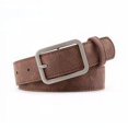 thumbnail image 2 of Ceinture en Cuir PU Design Simple Boucle en Métal Ceinture Réglable Style Décontracté Accessoire de Taille, Café, 2 of 9