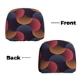 thumbnail image 6 of Kdxio Circular Stripes Pattern Print 2 Piece Car Head Rest Covers Set Auto Front/Rear Seats Headrest Cover Universal Fit Most Cars,Sedan, SUV, 6 of 9