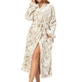 thumbnail image 1 of PEASKJP Robes de Bain Waffle Spa pour Femmes avec Fermeture Réglable, Beige S, 1 of 5