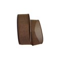 thumbnail image 1 of Reliant Ribbon 92573W-705-40K Everyday Linen Value Wired Edge Ribbon - Chocolate Brown - 2.5 in. x 50 yards, 1 of 1