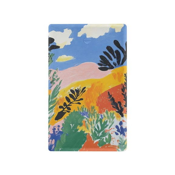 Yayeee Blank Wall Plate Cover 1-Gang 4.5"x2.7" Home Unused Decorative Outlet, Colorful Landscape
