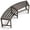 Bronze, variant on Ktaxon Metal Backless Bench, 55.5 in 2 Person Slatted for Patio Garden Yard Lawn, Bronze