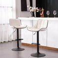 thumbnail image 7 of YOUNIKE Bar Stools Set of 2 Soft Adjustable Swivel Counter Stools,White Weave Pattern, 7 of 7