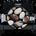 thumbnail image 2 of Abstract Nature Pebbles Art Pattern Polyester Universal Spare Wheel Tire Cover Wheel Covers for Trailer RV SUV Truck Camper, 2 of 5