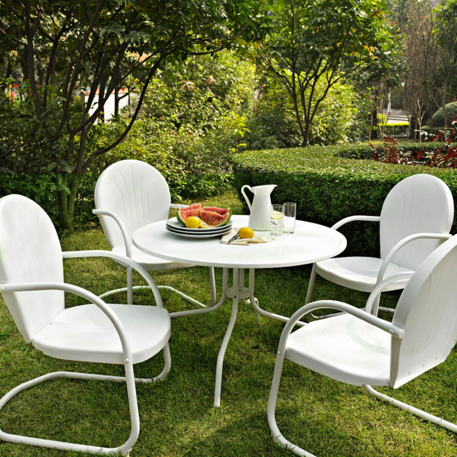 Crosley Furniture Griffith Metal 40 Five Piece Outdoor Dining Set Crosley Furniture Griffith Metal 40 Five Piece Outdoor Dining Set Com