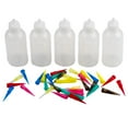 5pcs Plastic Extrusion Bottle Condiment Distributor Is Used To Hold