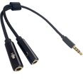 thumbnail image 1 of Divisor de cable de audio KILOGOGRAPH TRRS a TRS, adaptador de 3,5 mm, 1 of 6