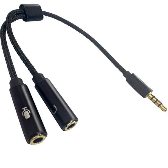 Divisor de cable de audio KILOGOGRAPH TRRS a TRS, adaptador de 3,5 mm