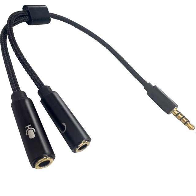 Divisor de cable de audio KILOGOGRAPH TRRS a TRS, adaptador de 3,5 mm