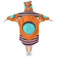 thumbnail image 2 of FORMRS Wearable Blanket Hoodie with Sleeves for Kids Cozy Flannel Sweatshirt, Orange Circle, 2 of 7