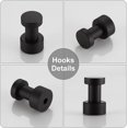 thumbnail image 3 of Ganchos de pared, ganchos para toallas para baño, cocina, puerta, gabinete y armario, juego de 5 (negro), 3 of 4