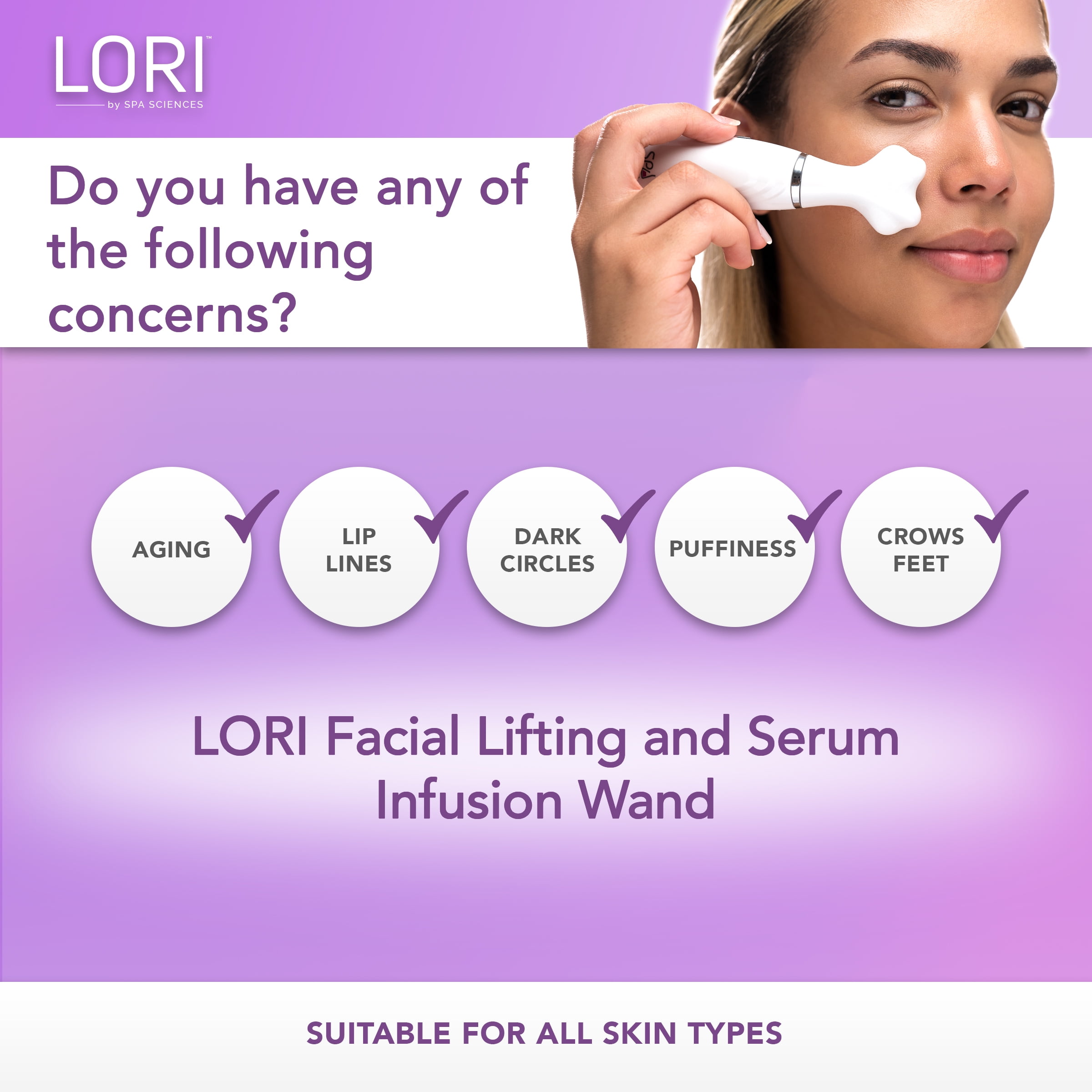 Spa Sciences LORI Facial Lifting & Serum Infusion Wand with Cold