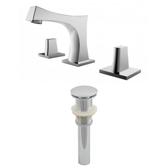 American Imaginations 10.5-in. W Bathroom Faucet Set Chrome AI-1994