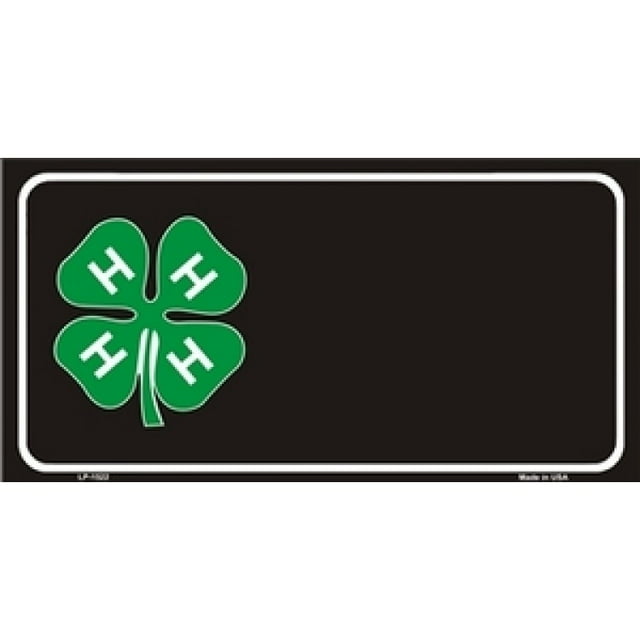 4 H Noms Sans Plaque d'Immatriculation Offset sur Plaque