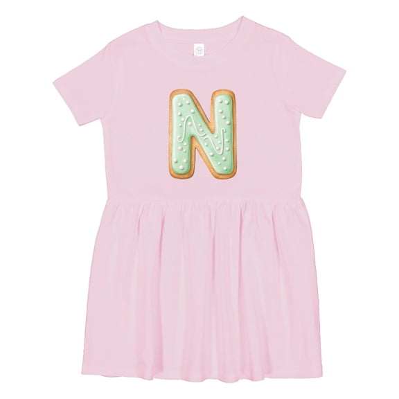 Inktastic Letter N Cookie Girls Toddler Dress