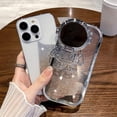 thumbnail image 4 of Compatible with iPhone 14 Pro Max Glitter Case,Bling Sparkly Plating Astronaut Stand Case Cute Astronaut Camera Soft Shockproof Shiny Clear Cover Bumper Case for iPhone 14 Pro Max (Silver), 4 of 6