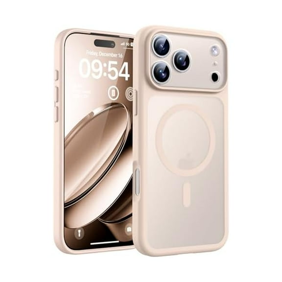 1997 for iPhone 17 Pro Max Case, Full Camera Protection, Built-in Magnetic Ring, Compatible with Magsafe Charger, Translucent Matte Phone Case for iPhone 17 ProMax 6.9 inch (Desert)