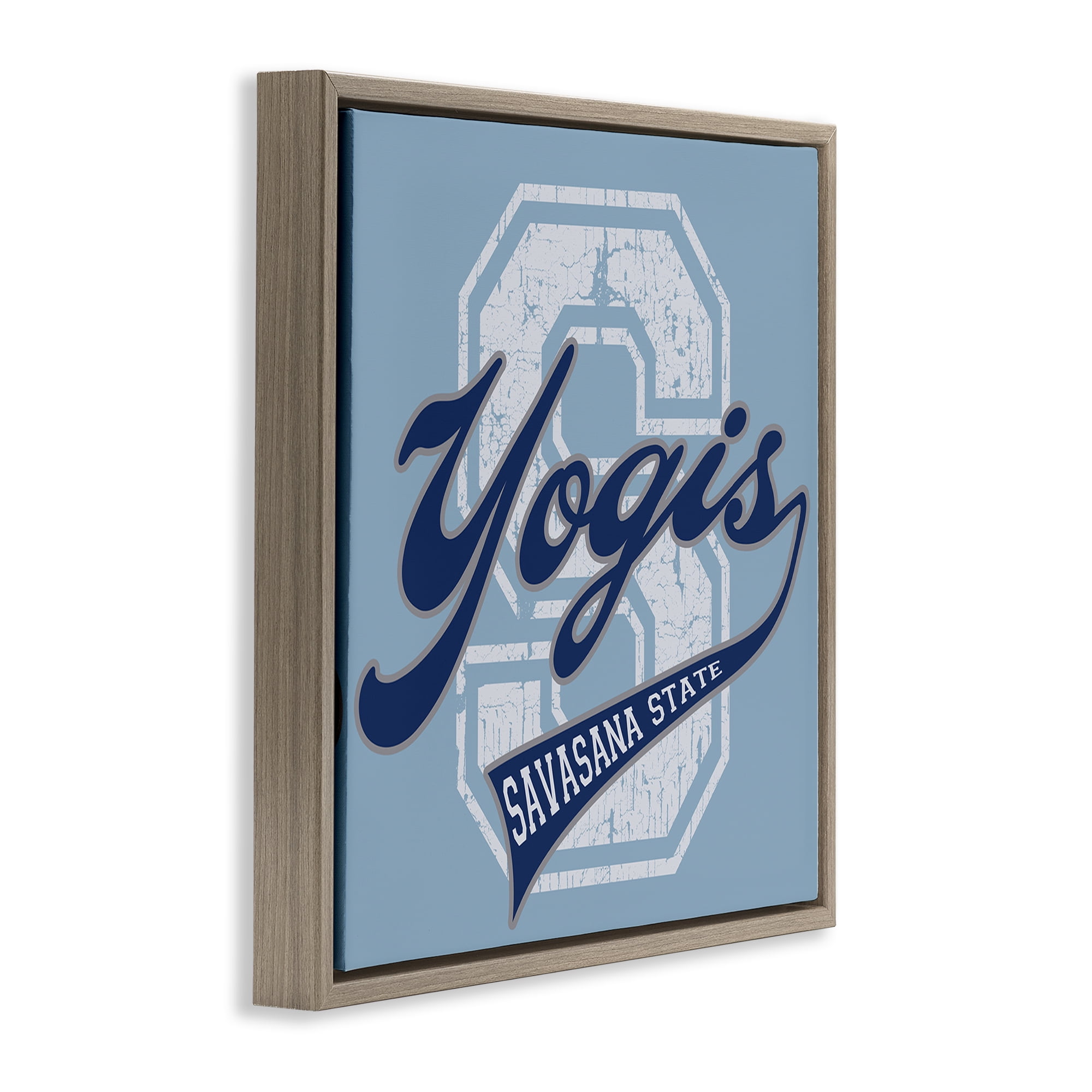 Stupell Industries Savasana State Yogis Text & Numbers Painting Brown Floater Framed Canvas Art Print Wall Art, 25 x 25