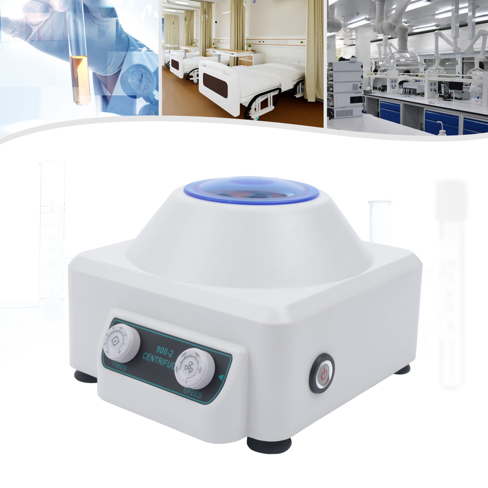 Electric Lab Centrifuge Machine 6x20ml Portable Benchtop 4000rpm Speed Adjustable Timer for Medical, Chemistry, Biochemistry