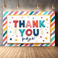thumbnail image 4 of Colorful Theme Appreciation Banner Decorative Design Thank You Banner Celebration Prop for Employee Recognition Indoor Decoration Event Celebration, 4 of 7