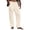 Khaki, variant on Mens Cotton Linen Pants Loose Fit Drawstring Elastic Waist Trousers with Deep Pockets Lightweight Beach Summer Fashion Pants 5XL