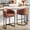 Brown, variant on Romorgniz Cotton Linen Barrel Bar Stools Set of 2, Counter Height with Armrests, Double-Layer Cushion Curved Backrest, Adjustable Foot Pads,White