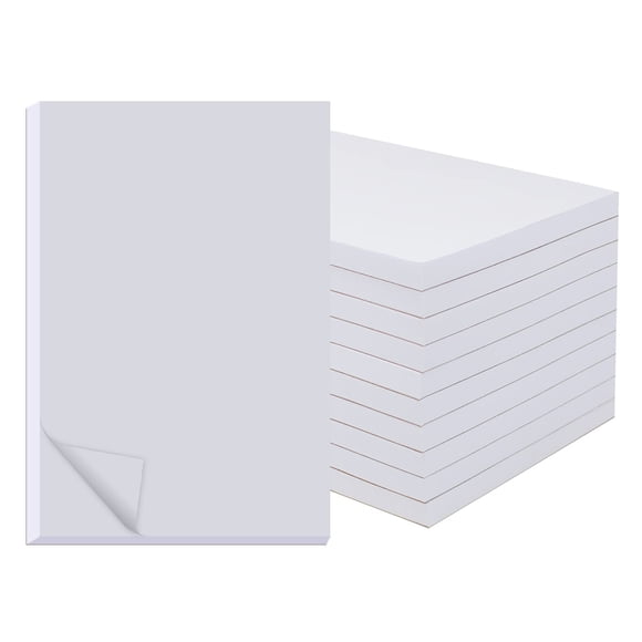 zmybcpack 10 Pack Memo Pads 5.5x8.5 Inch, White Note Pads -Scratch Pads - Writing pads, 100 Sheets Each Pad
