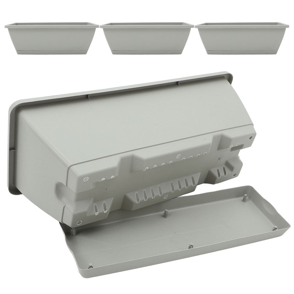 4pcs Window Box Planter Vegetable Flower Planter Box Rectangular Flower Pot  Window Box Planters Vegetable Growing Pot Flower Pot Flower Container
