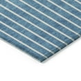 thumbnail image 4 of HomeRoots 597204 10 x 14 ft. Teal Blue & Aqua Striped Washable Indoor & Outdoor Rectangle Area Rug, 4 of 5