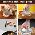 thumbnail image 7 of Tnobhg Stainless Steel Hamburger Press with Handle Square Round Non-stick Food Grade Grill Griddle Meat Bacon Steak Burger Manual Smasher Tool Kitchen Gadgets, 7 of 7