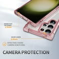 thumbnail image 3 of Allytechgroup Crystal Clear Case for Samsung Galaxy S25 Ultra, Support Wireless Charging Military Grade Drop Protection Non-Yellowing Anti-Fingerprint Protective Cover Case, Pink, 3 of 7