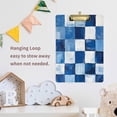 thumbnail image 4 of FORMRS Acrylic Clipboard with Low Profile Clip Standard A4 Letter Size, 12.5" x 9", Blue and Gray Plaid Pattern, 4 of 8
