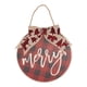 thumbnail image 2 of Letrero navideño de madera para decoración, letrero navideño redondo de madera para puerta delantera, decoración colgante para puerta navideña, el mejor de su clase, 2 of 12