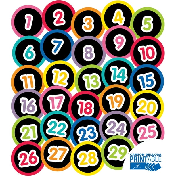 just teach number circles 1 30 black printable bulletin