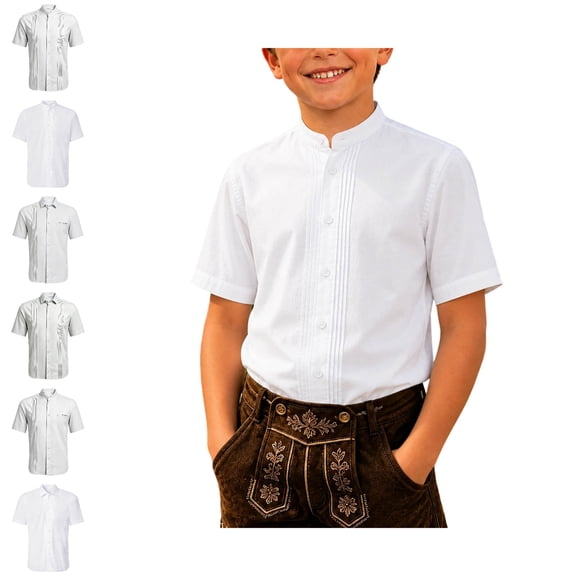 Girls White Button Down Shirt Classic Dress Shirts Uniform Shirt Girls Fashion Cothes 4-5 Years