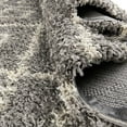 thumbnail image 3 of Unique Loom Trellis Shag Collection Area Rug - Ruth (5' 3" x 8' Rectangle Gray/Ivory), 3 of 11
