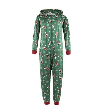 

Springcmy Family Christmas Pajamas Set Deer Printed Xmas Matching Sleepwear