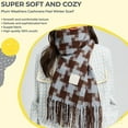 thumbnail image 4 of Bufanda de invierno, bufandas cálidas, accesorios para clima frío, bufandas con flecos, 4 of 5