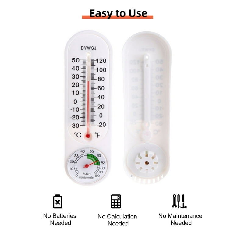 Happyyami 3pcs Wooden Thermometer for Room Temperature Gauge for Nursery  Indoor Durable Wall Hanging Accurate Temperature Guage Refrigerator