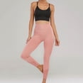 thumbnail image 2 of Sngxgn High Waisted Leggings for Women Soft Stretch Opaque Slim Yoga Leggings(Pink,L), 2 of 8