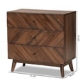thumbnail image 1 of Baxton Studio Hartman Bois Fini Brun 3 Tiroirs Coffre de Rangement, 1 of 10