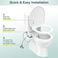 UltraSlim Bidet Attachment for Toilet with Dual Nozzle,Self Cleaning
