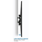 Mount-It! Low Profile TV Wall Mount Tilt Bracket for Flat Screens, Fits 32-55 TVs, 77 lbs. Capacity
