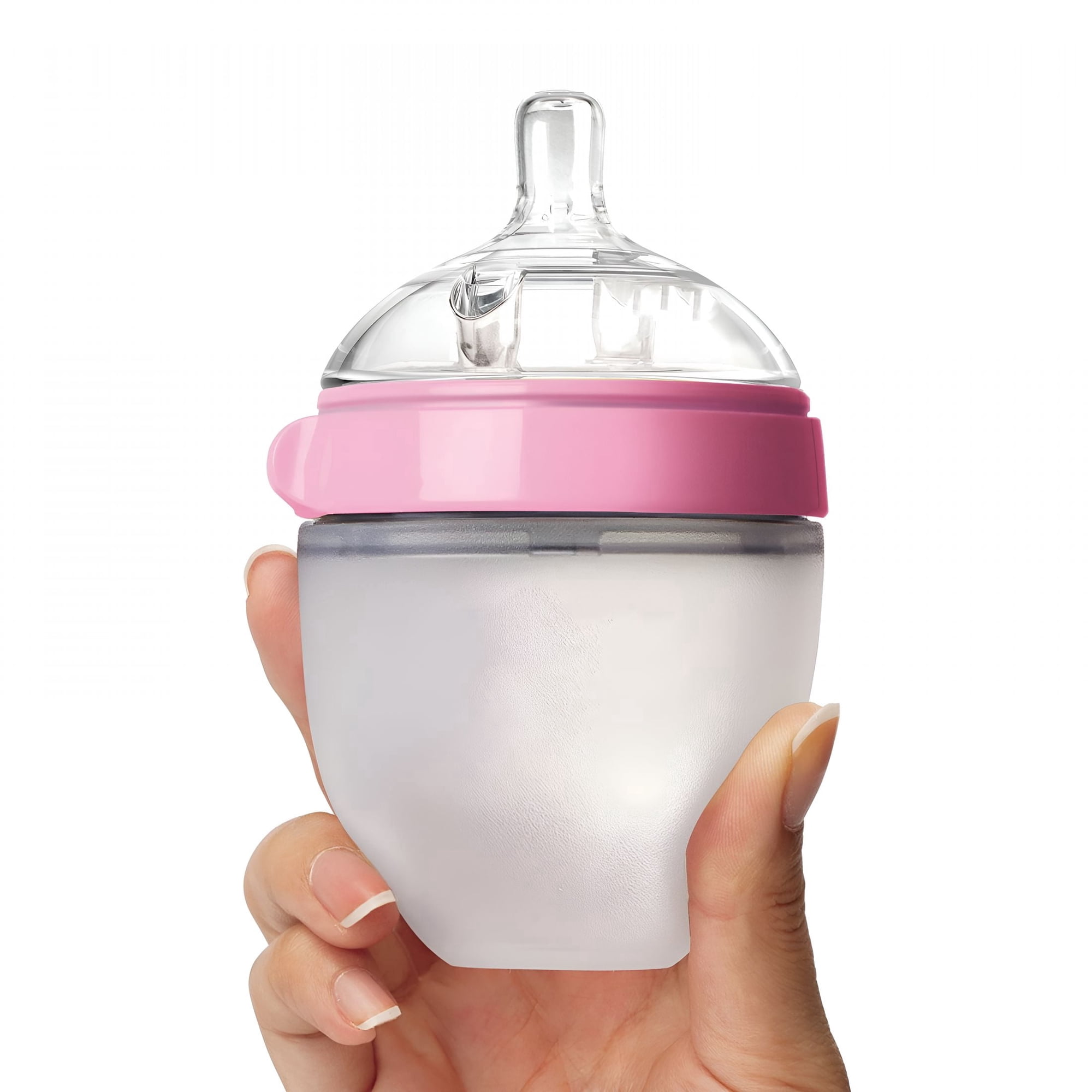 ACDANC 2026 New Baby and Newborn Wide Silicone Anti-Bloating Bottle 150Ml Pink Without Handle Silicone Baby Bottles for Feeding,Infant Care,Travel,Home Use,Colic Relief.