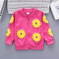 thumbnail image 3 of Peacolate 1-5Years Spring Autumn Infant Little Baby Girls 3pcs Sets Flowers Print Long Sleeve Jacket and Pants,Hot pink,2-3Years, 3 of 6