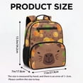 thumbnail image 7 of Jeiento Capybara Toddler Backpack for Boys 2-5, 13.5 Inch Preschool School Bag, Orange Lightweight Kids Backpack for Daycare with 2 Front & 2 Mesh Side Pockets, 7 of 7