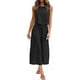 thumbnail image 2 of Roylamp Women's Summer 2 Piece Outfits Round Neck Crop Basic Top Cropped Wide Leg Pants Set Jumpsuits, 2 of 5