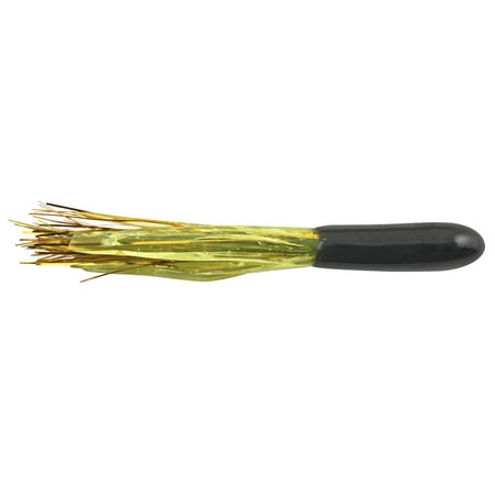 Apex Tackle Tinsel Tail Tube Black/Chartreuse 1.5 10pk Soft Baits